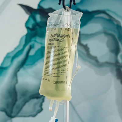 Photo of an IV Wellness drip used in the practice of Absoulute Vitality